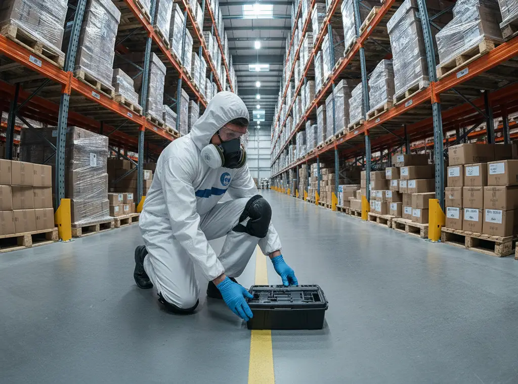 trabajador control de plagas